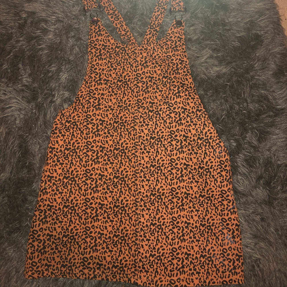 Forever 21 Leopard Print Overall Dress